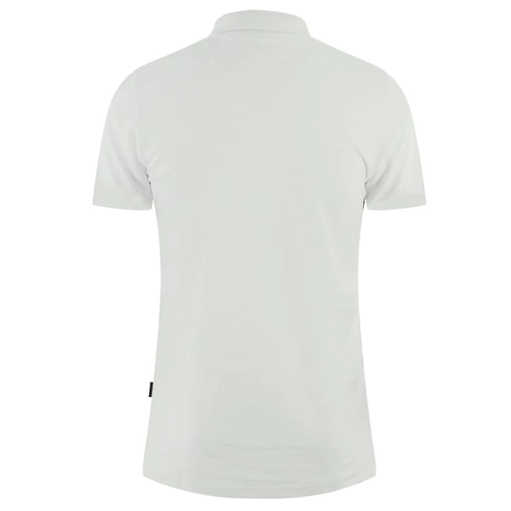 Aquascutum Elegant white cotton polo shirt with contrasting logo